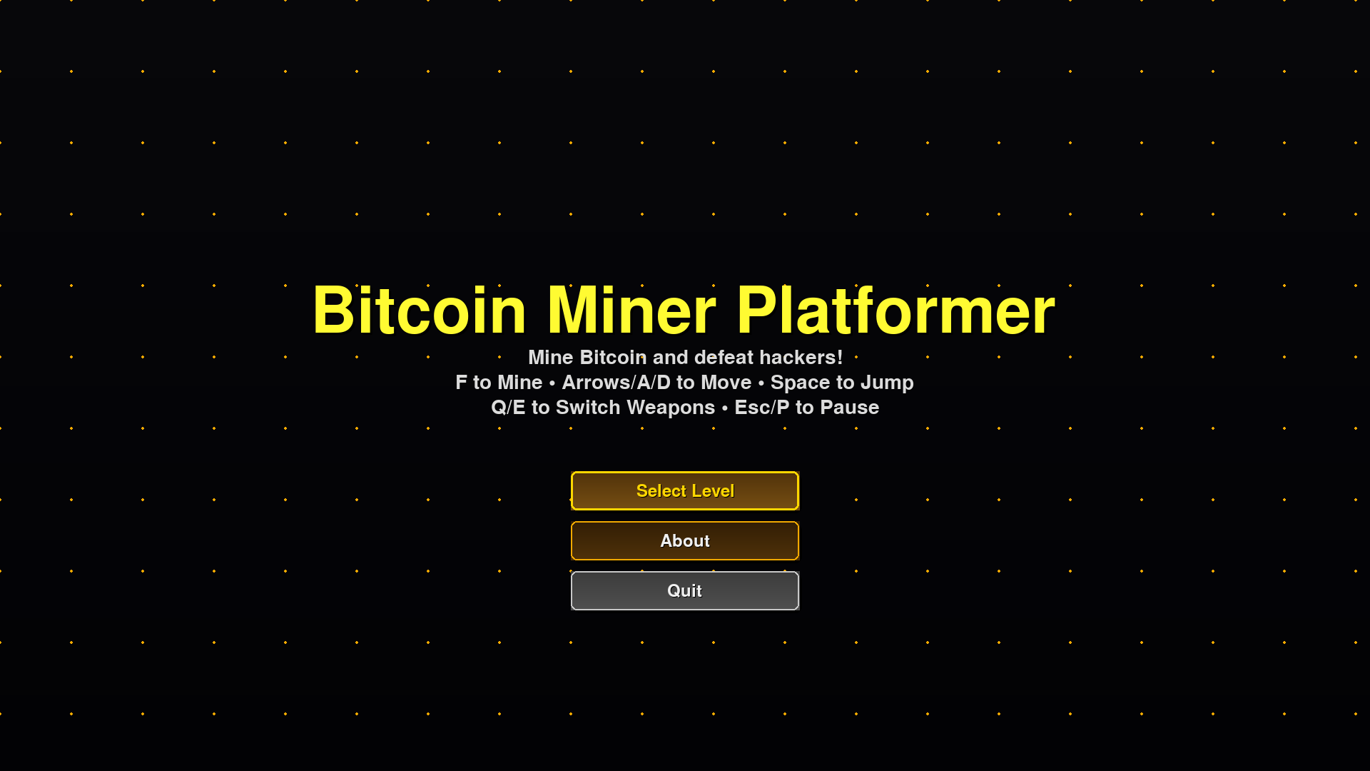 Bitcoin Miner Platformer